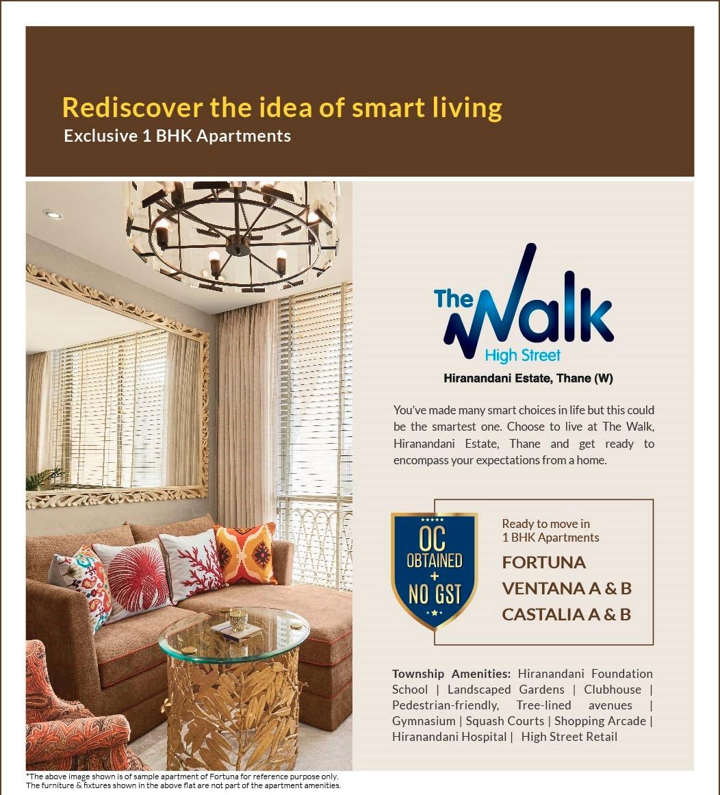Rediscover the idea of smart living with exclusive 1 BHK apartments at Hiranandani The Walk in Mumbai Update